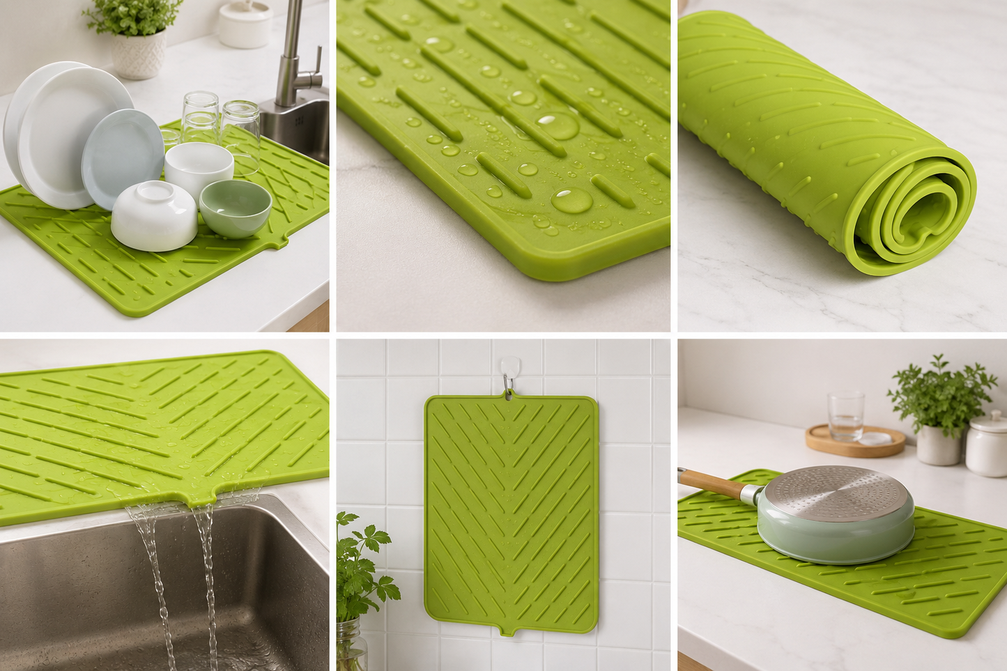 Silicone Dish Drying Mat for Kitchen